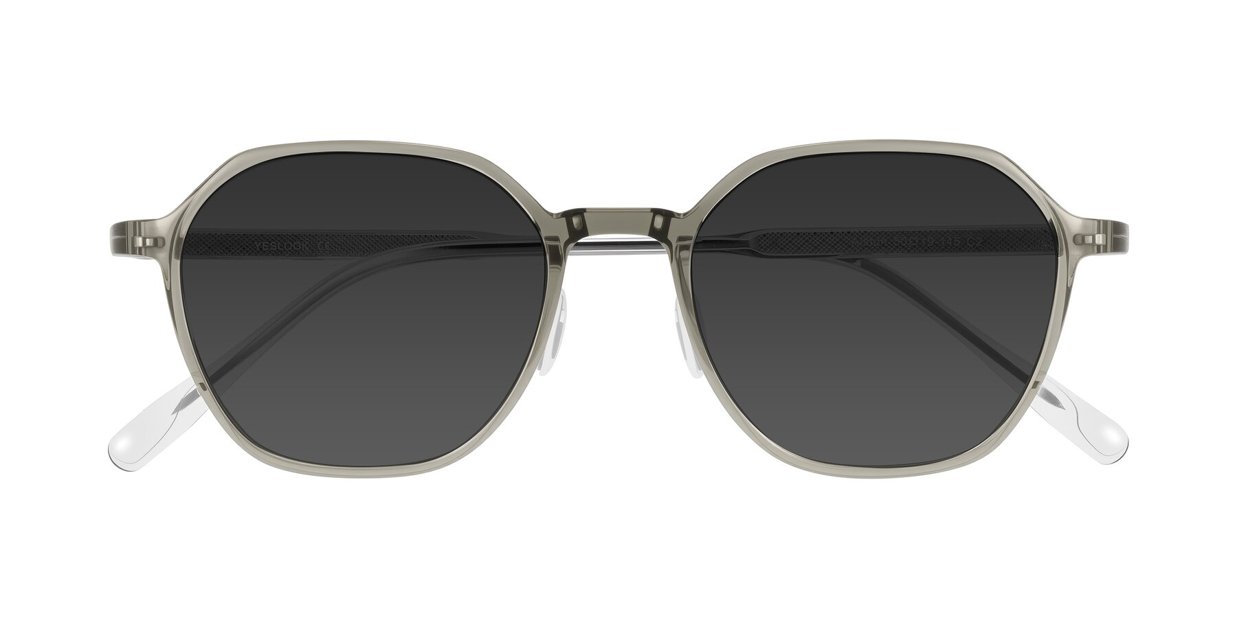 Folded Front of Alston in Light Green with Gray Tinted Lenses
