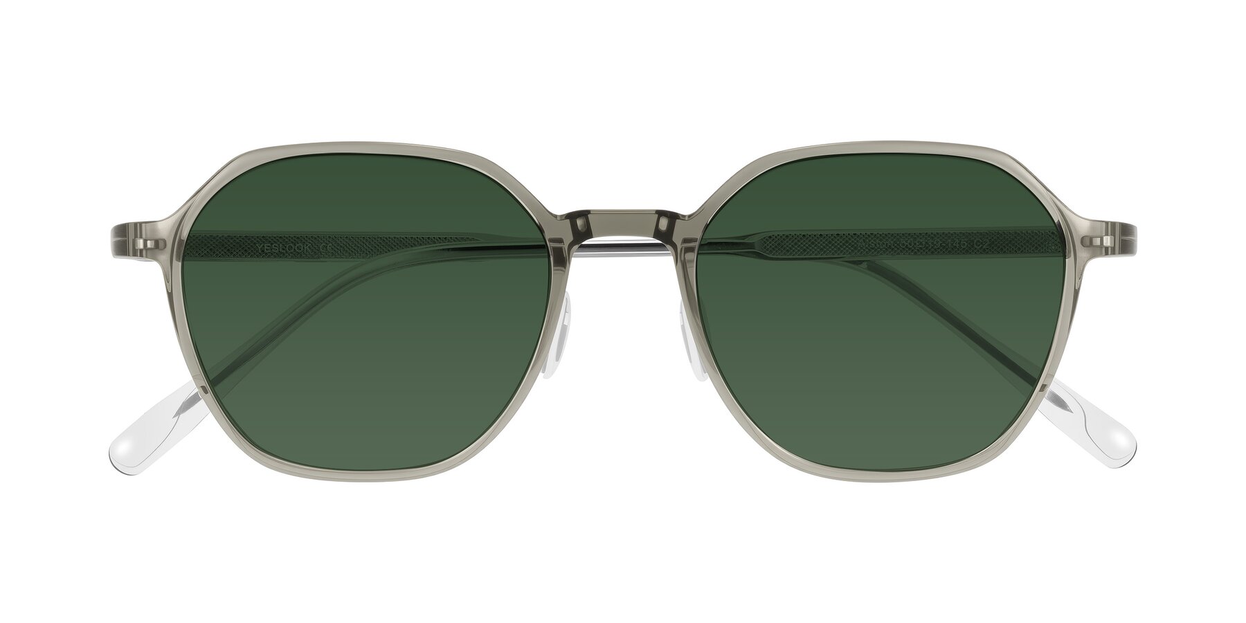 Folded Front of Alston in Light Green with Green Tinted Lenses
