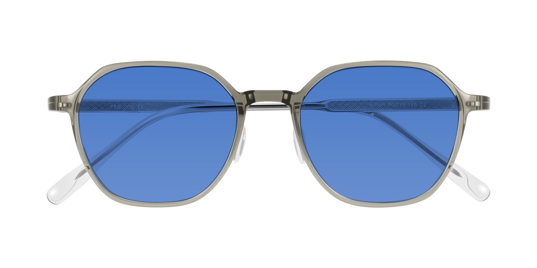 Folded Front of Alston in Light Green with Blue Tinted Lenses