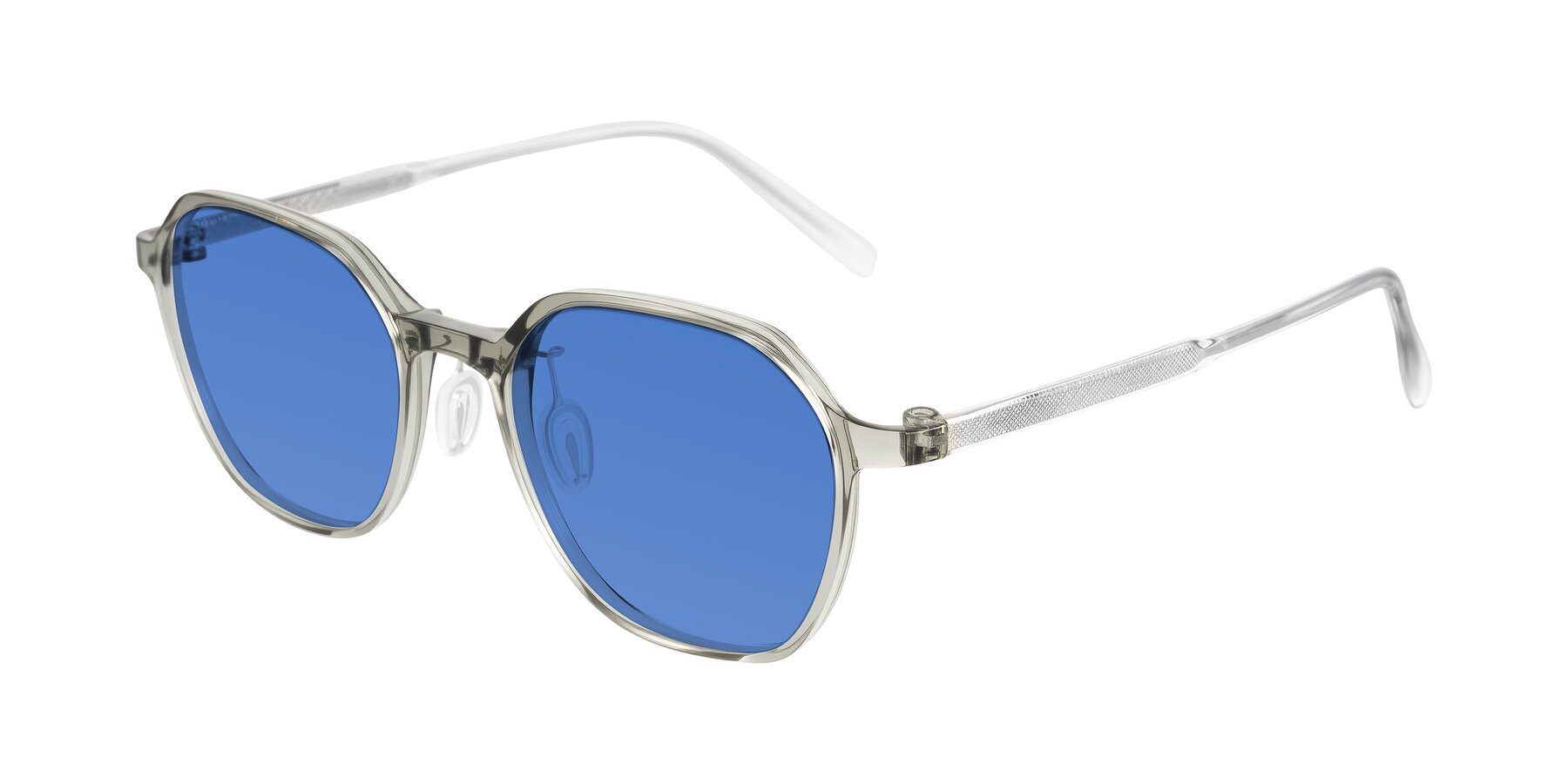 Angle of Alston in Light Green with Blue Tinted Lenses