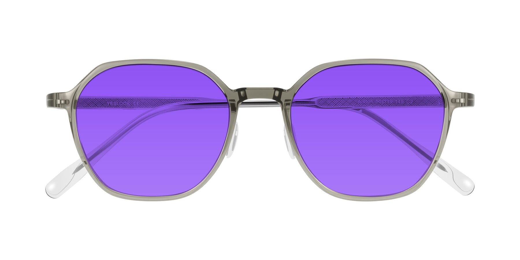 Folded Front of Alston in Light Green with Purple Tinted Lenses