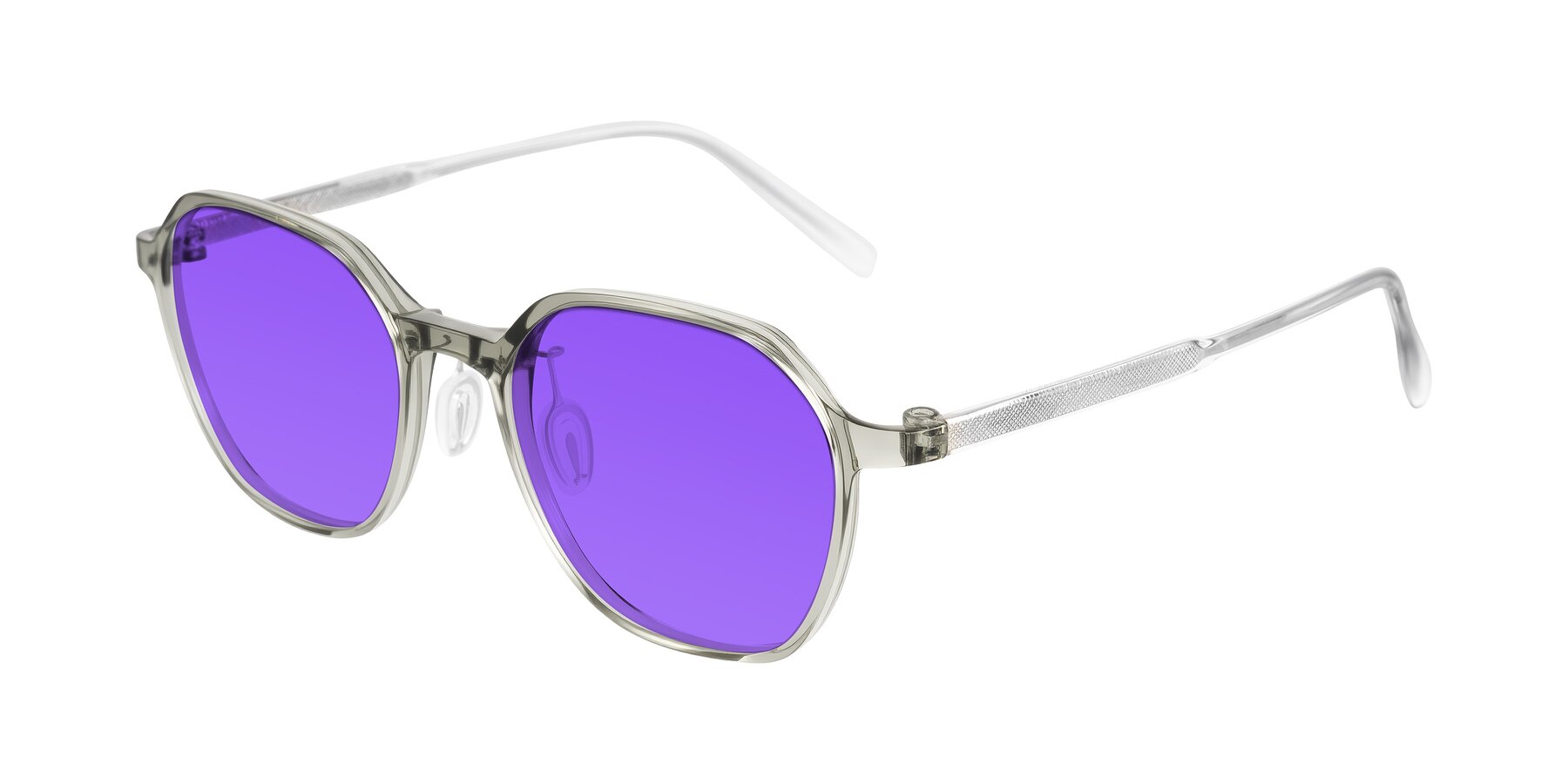Angle of Alston in Light Green with Purple Tinted Lenses
