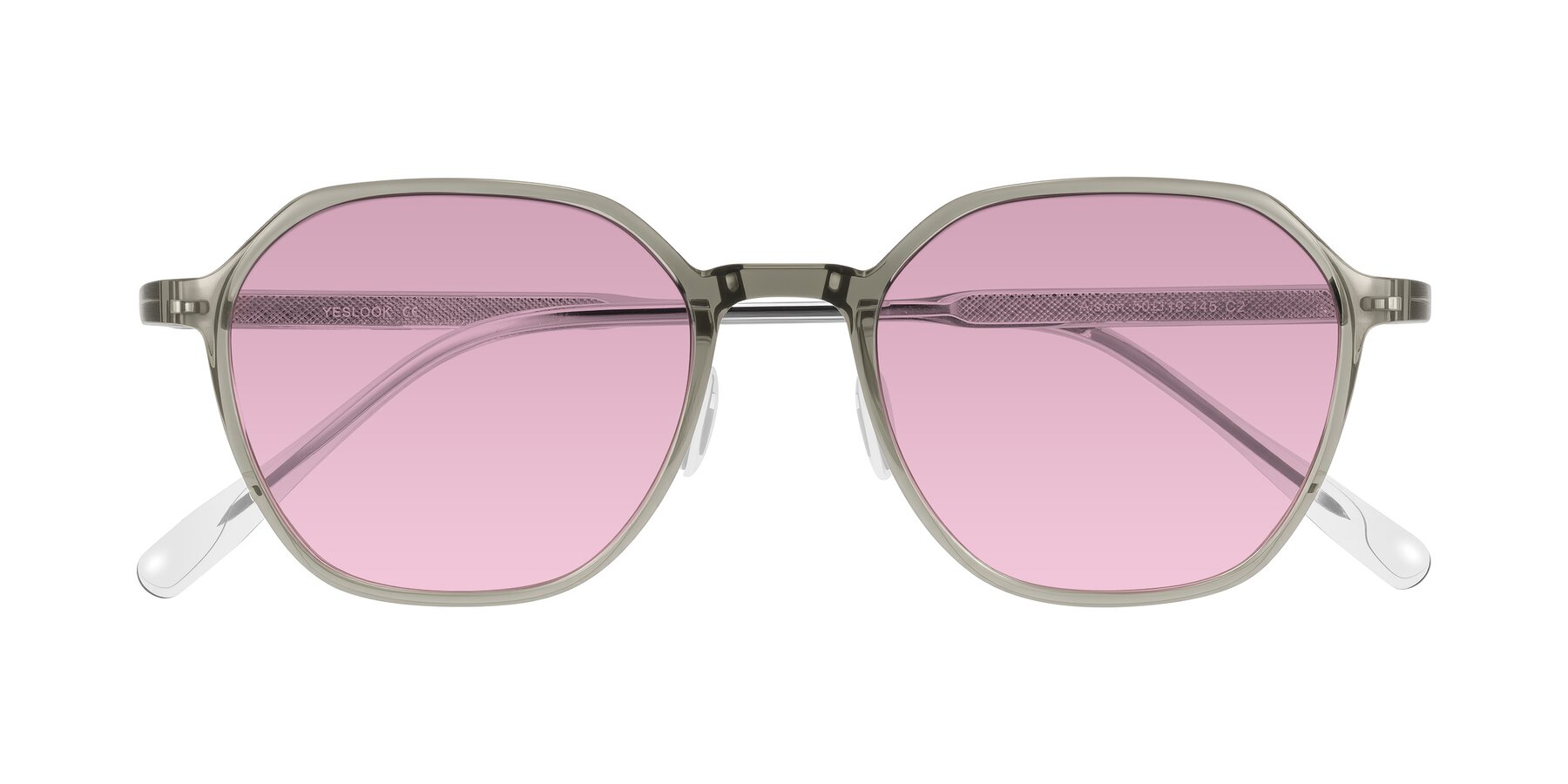Folded Front of Alston in Light Green with Light Wine Tinted Lenses