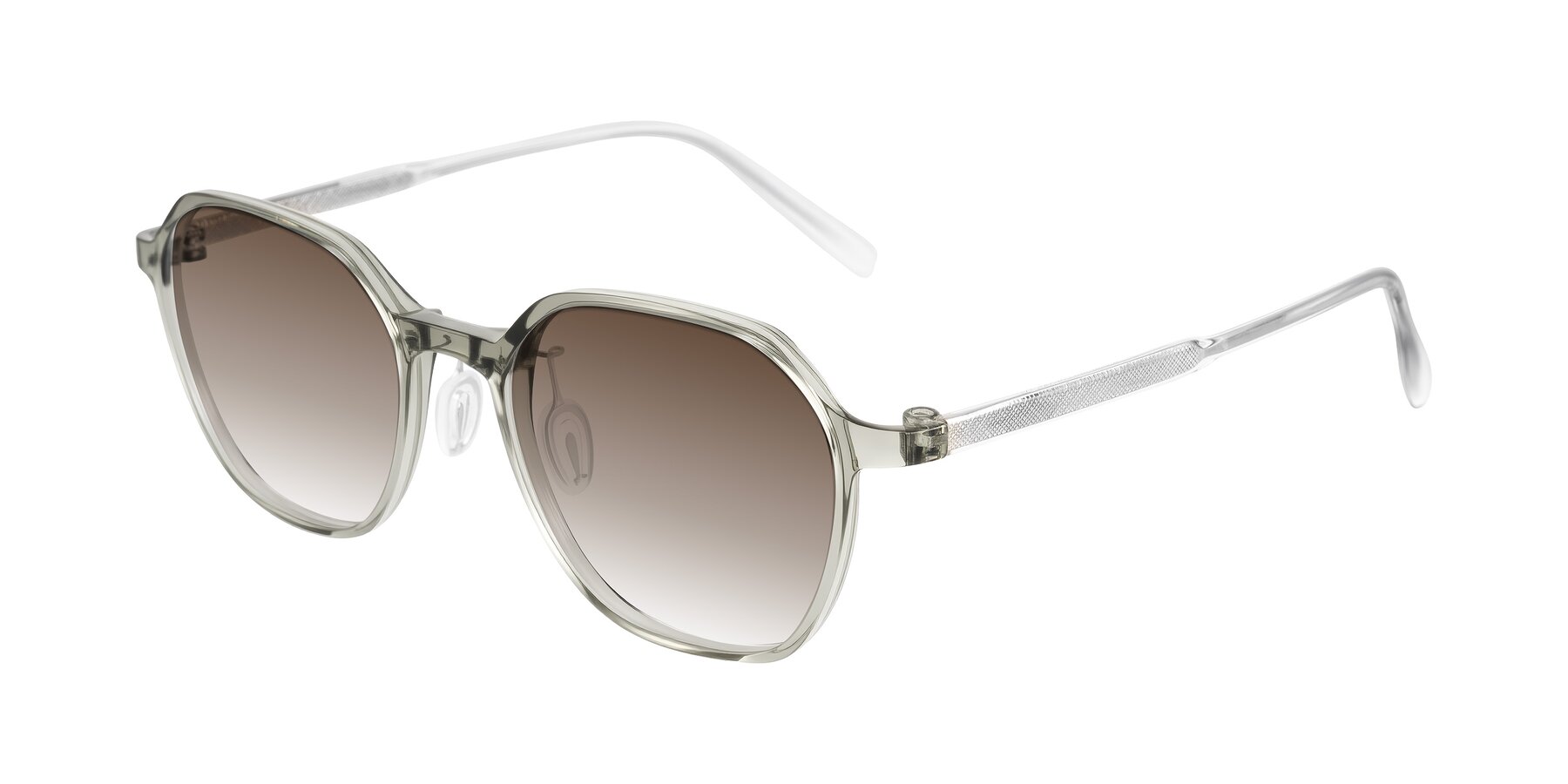 Angle of Alston in Light Green with Brown Gradient Lenses