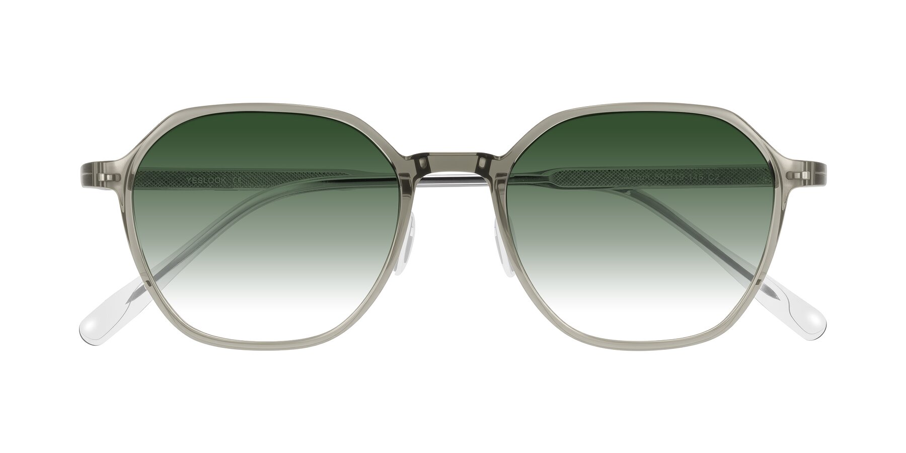 Folded Front of Alston in Light Green with Green Gradient Lenses