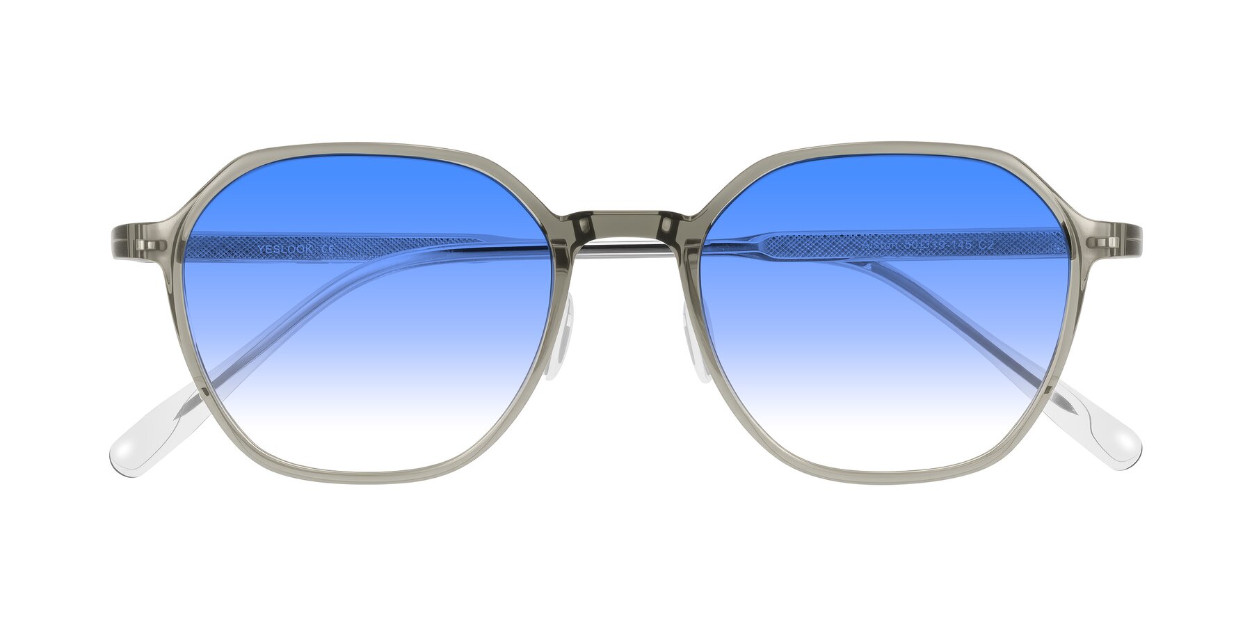 Folded Front of Alston in Light Green with Blue Gradient Lenses