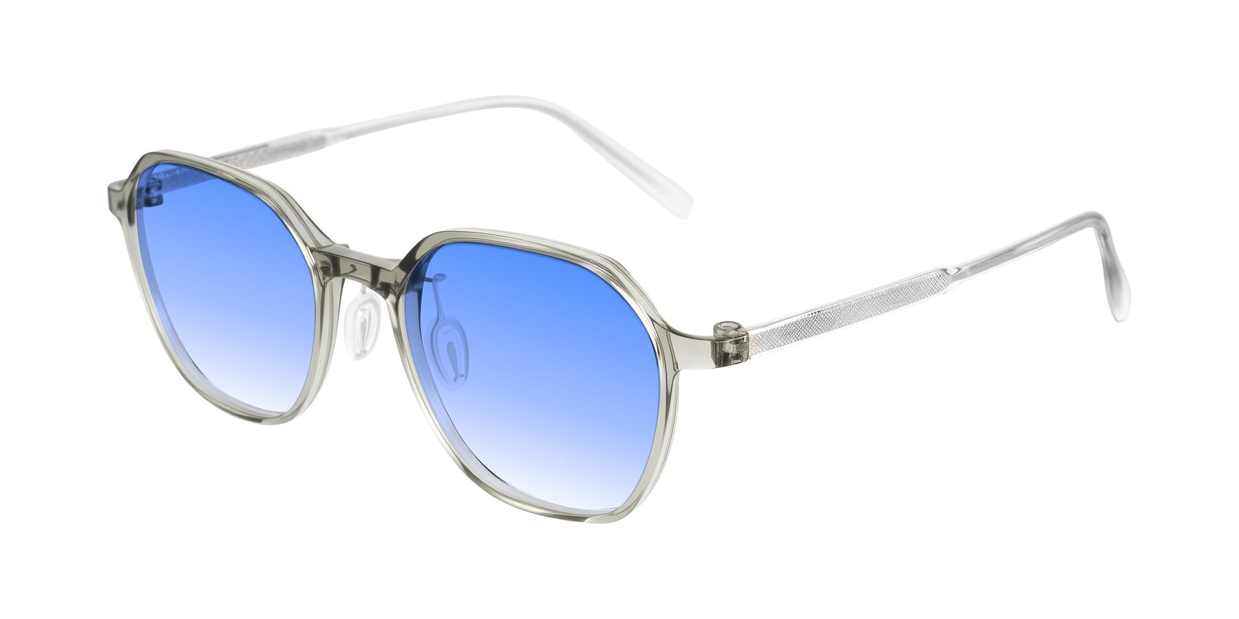 Angle of Alston in Light Green with Blue Gradient Lenses
