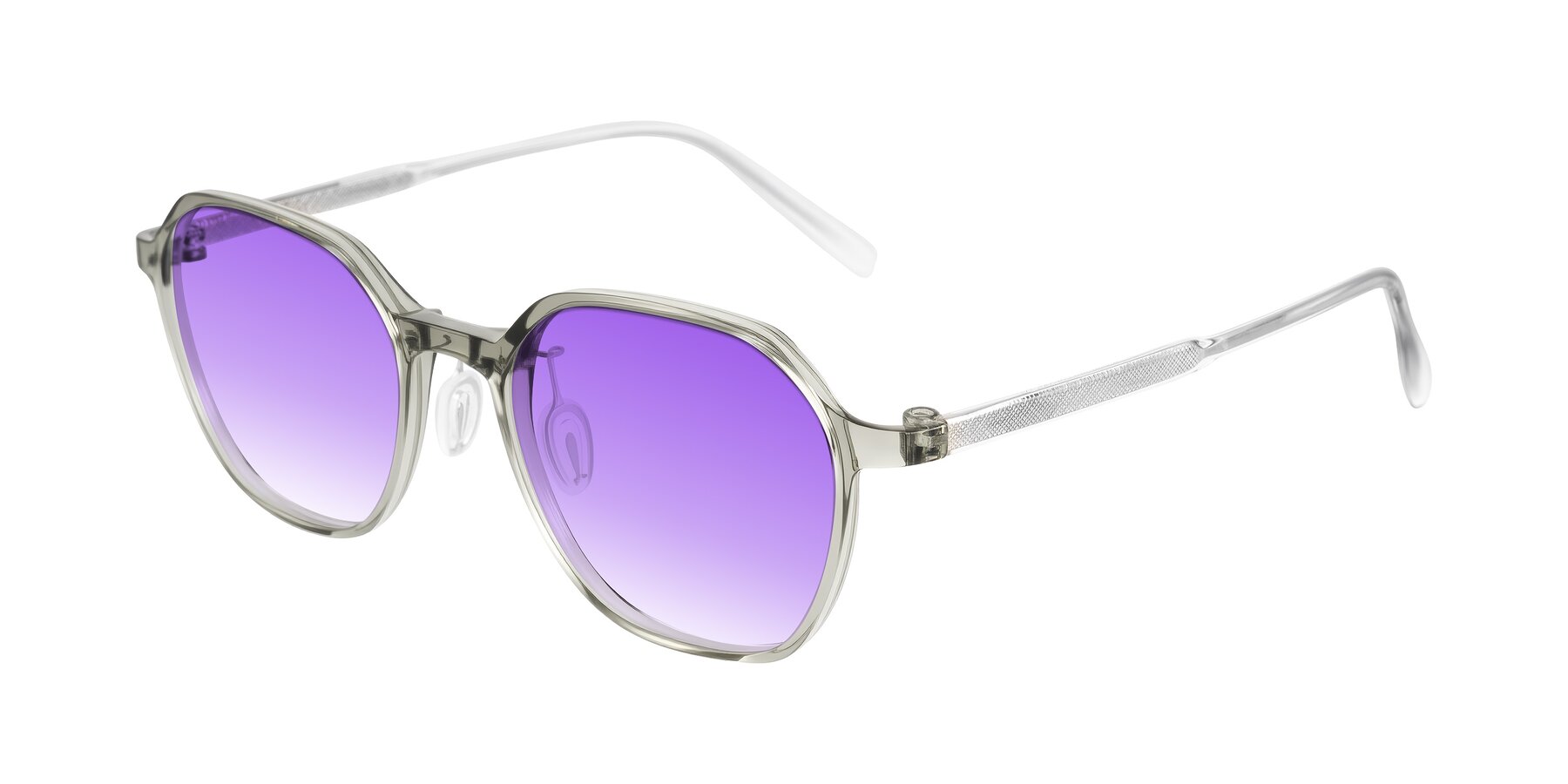 Angle of Alston in Light Green with Purple Gradient Lenses