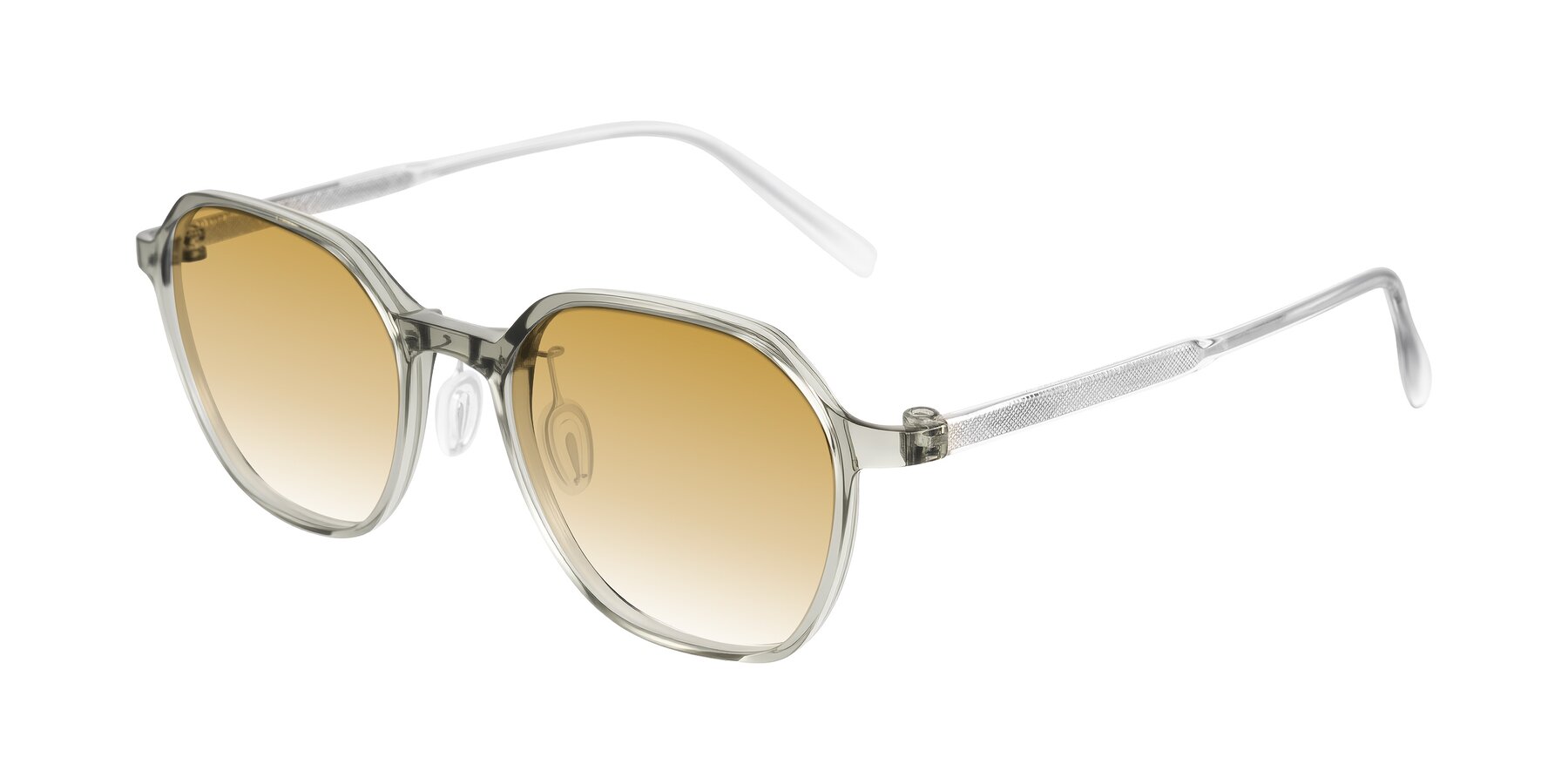 Angle of Alston in Light Green with Champagne Gradient Lenses