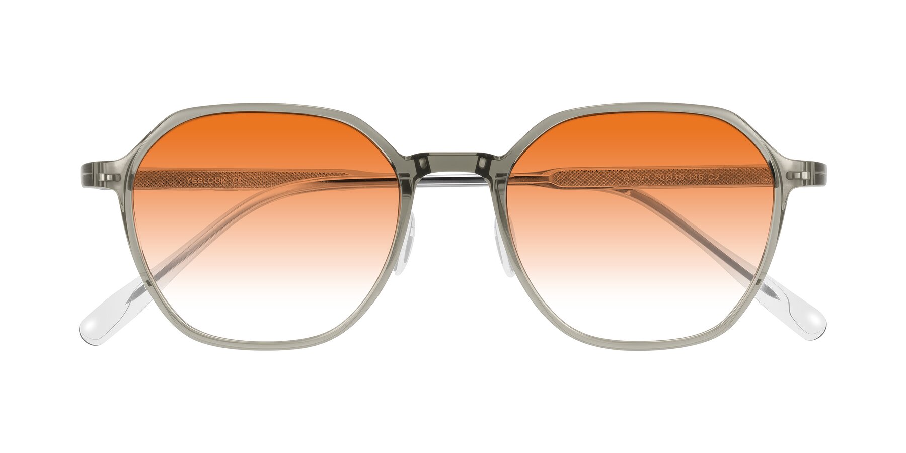 Folded Front of Alston in Light Green with Orange Gradient Lenses