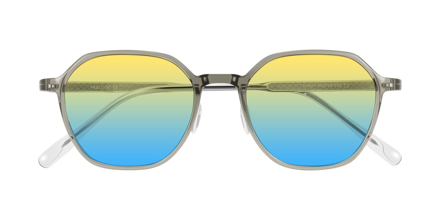 Folded Front of Alston in Light Green with Yellow / Blue Gradient Lenses