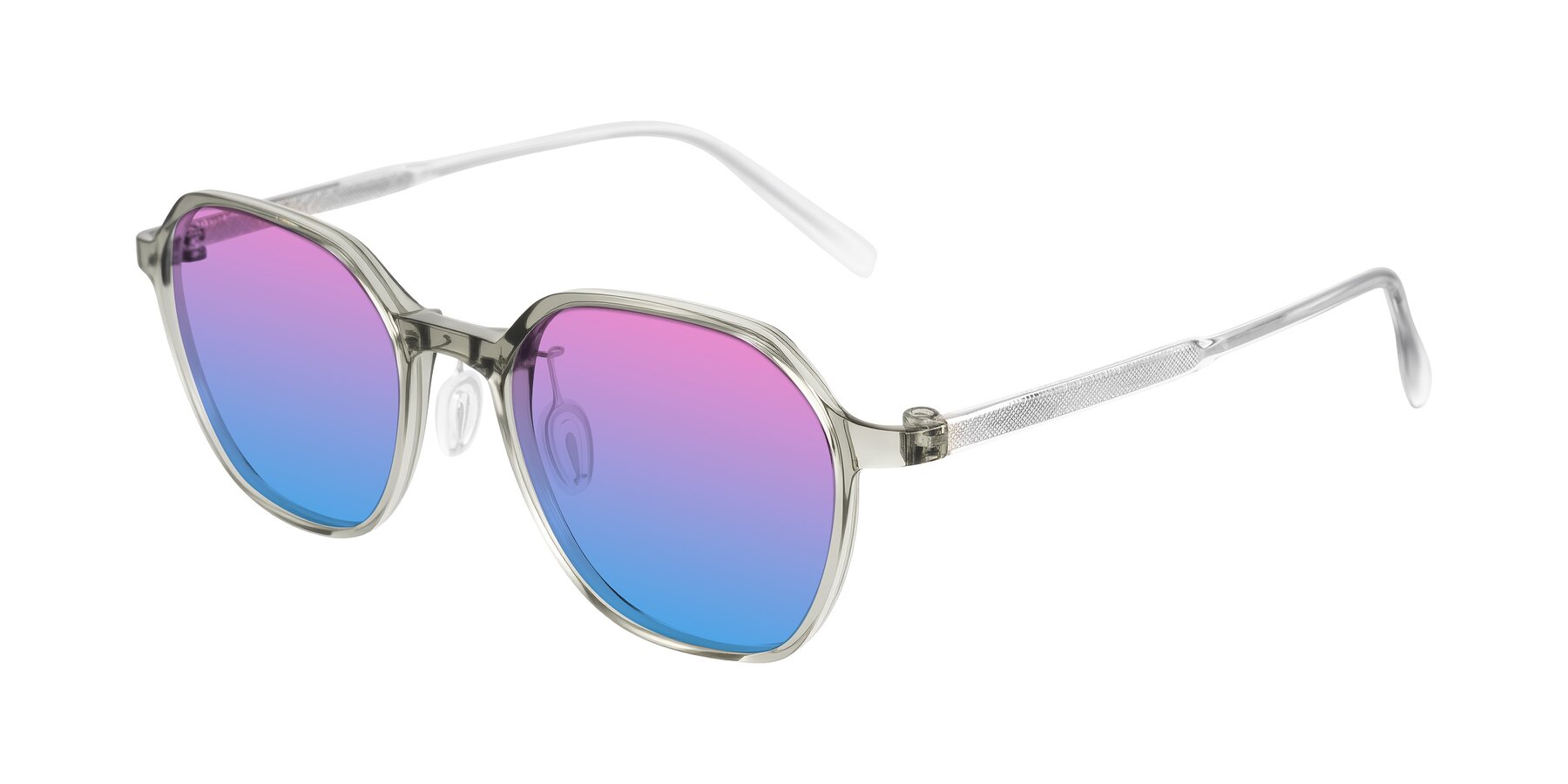Angle of Alston in Light Green with Pink / Blue Gradient Lenses