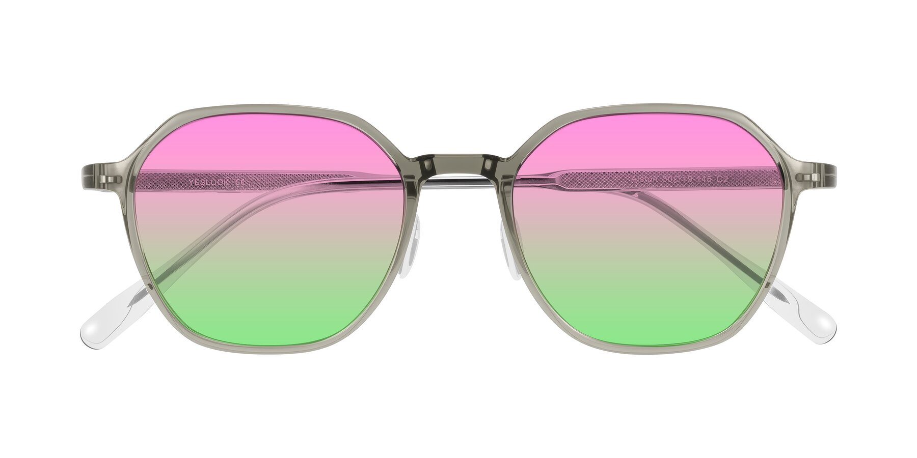 Folded Front of Alston in Light Green with Pink / Green Gradient Lenses