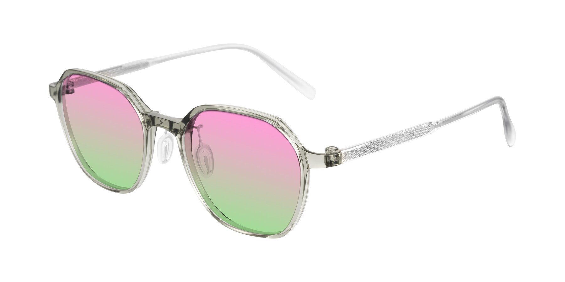Angle of Alston in Light Green with Pink / Green Gradient Lenses