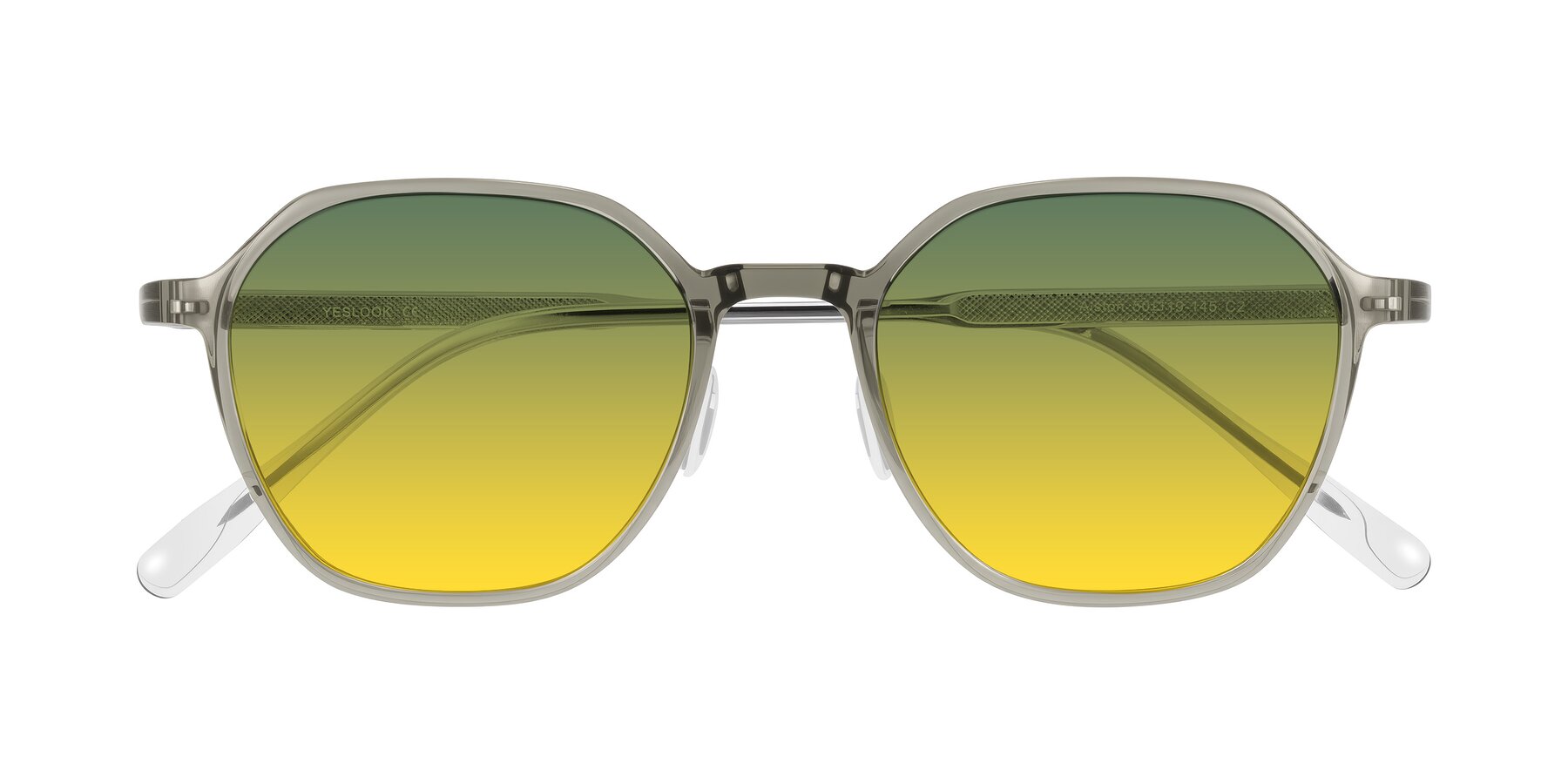 Folded Front of Alston in Light Green with Green / Yellow Gradient Lenses