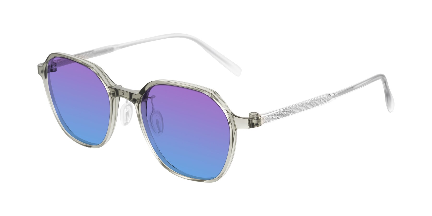 Angle of Alston in Light Green with Purple / Blue Gradient Lenses