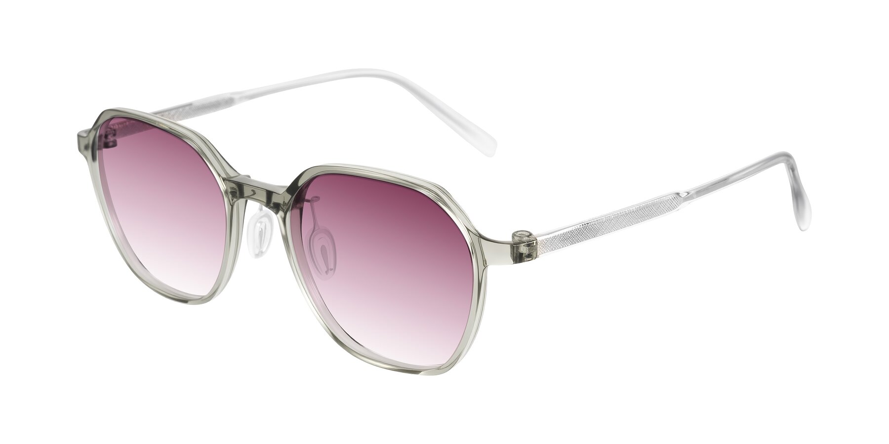 Angle of Alston in Light Green with Wine Gradient Lenses