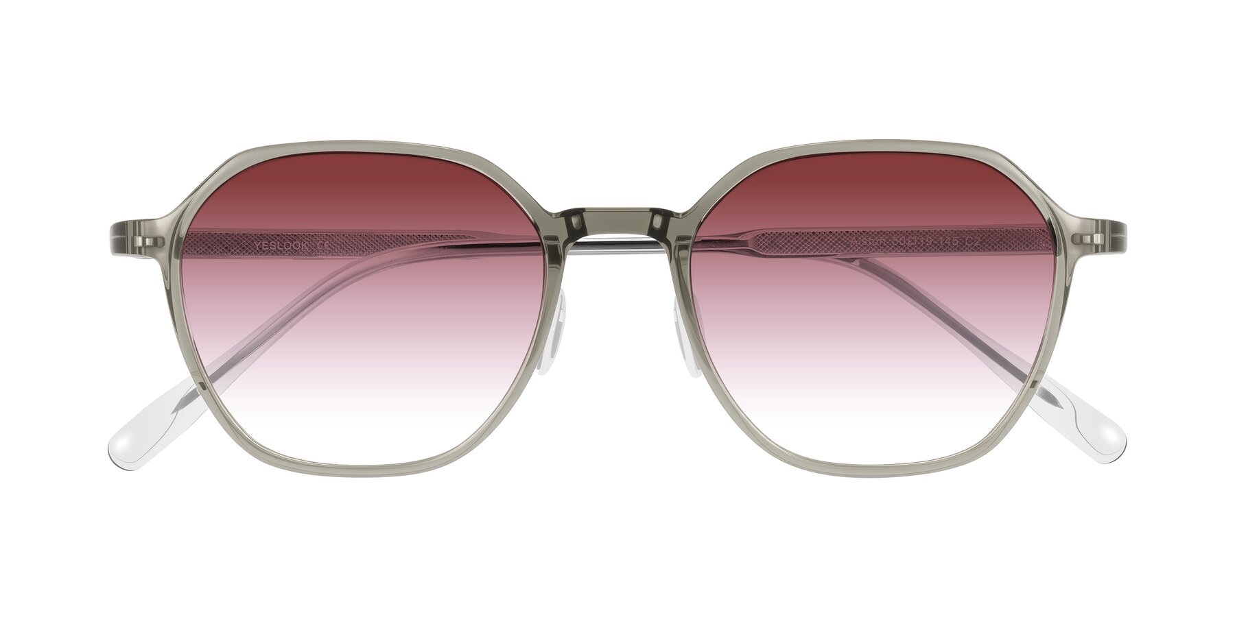 Folded Front of Alston in Light Green with Garnet Gradient Lenses