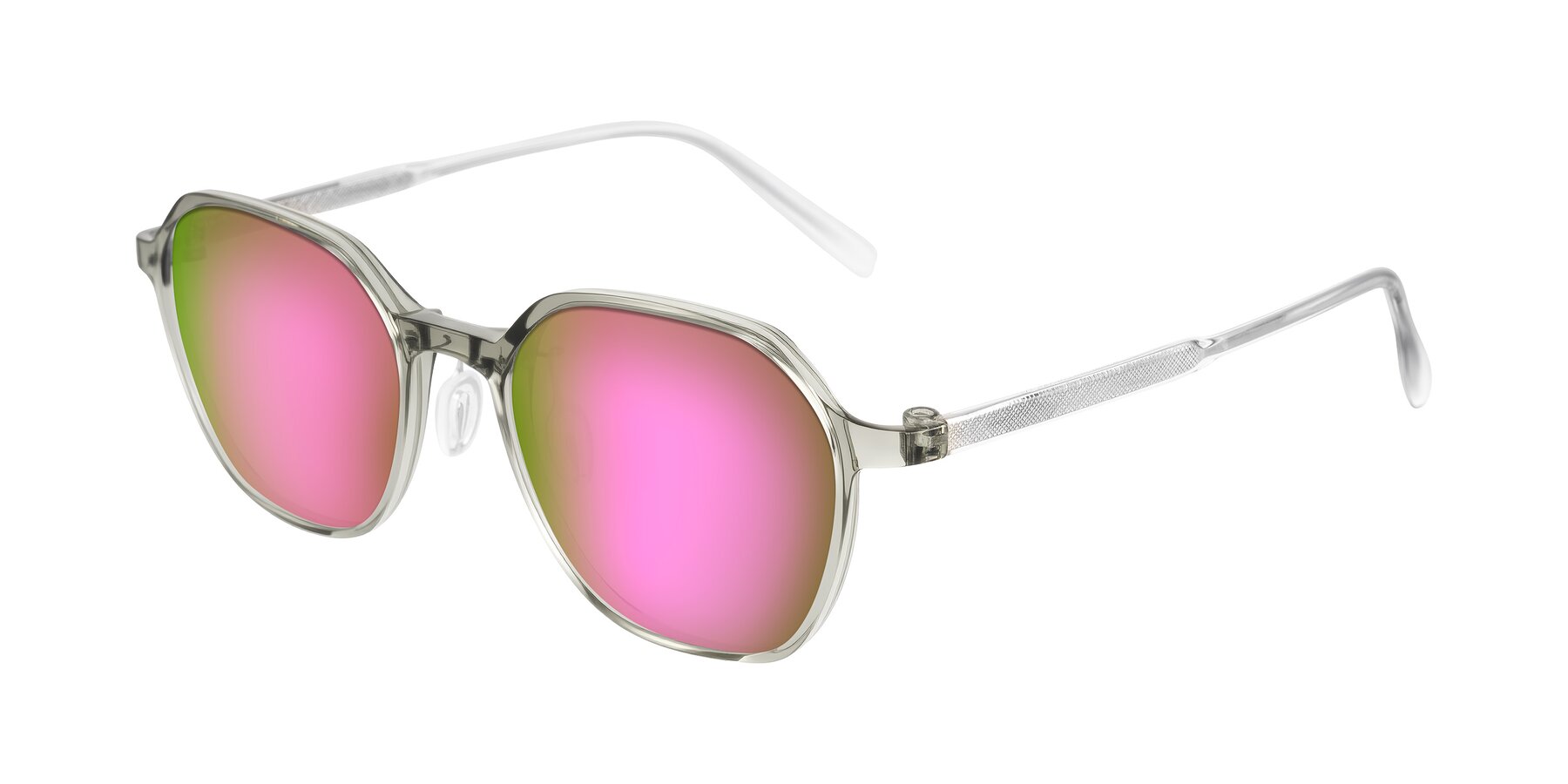 Angle of Alston in Light Green with Pink Mirrored Lenses