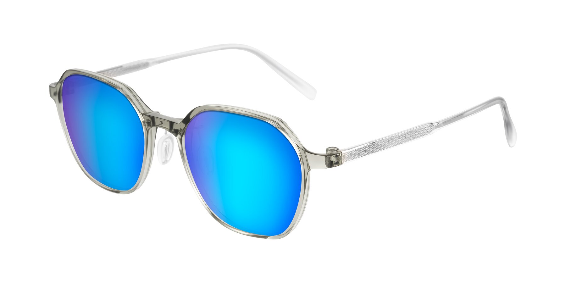 Angle of Alston in Light Green with Blue Mirrored Lenses