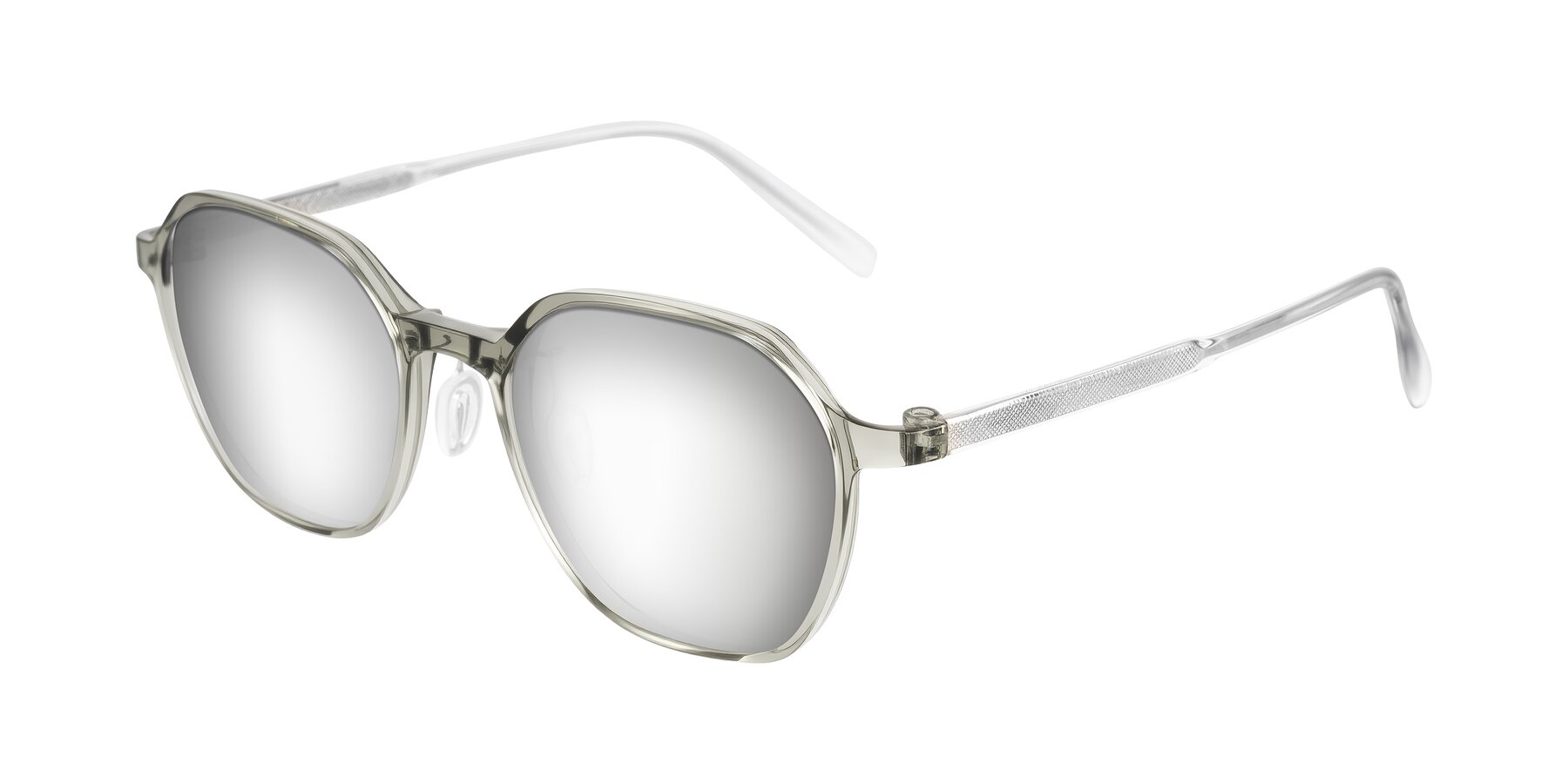 Angle of Alston in Light Green with Silver Mirrored Lenses