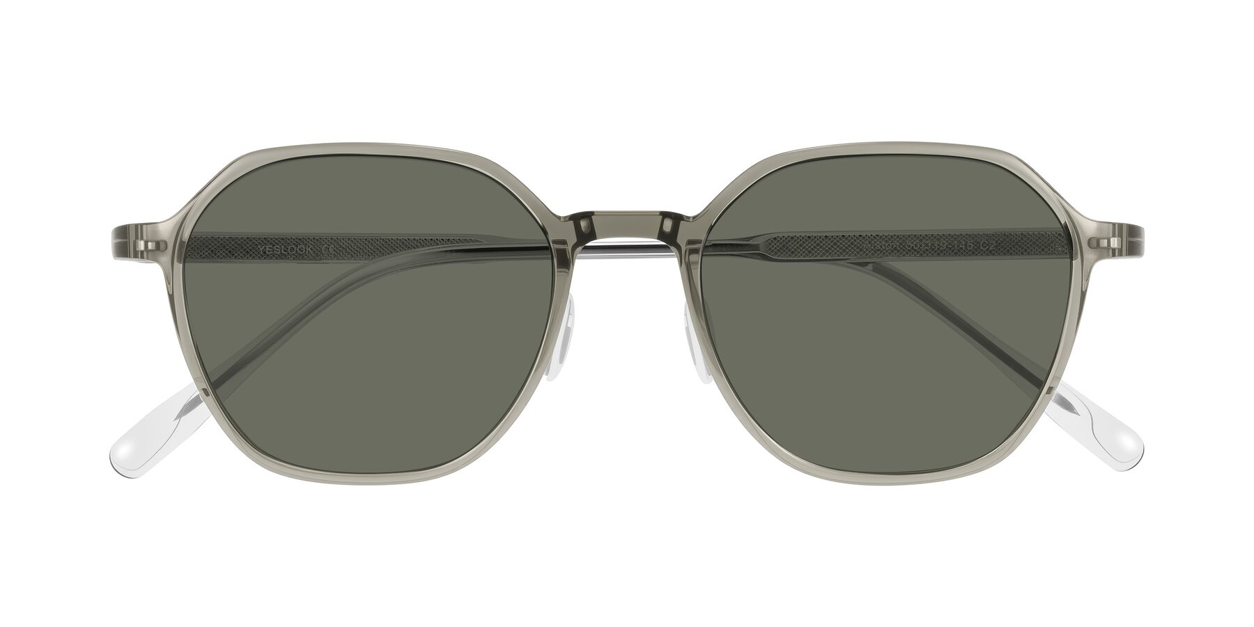 Folded Front of Alston in Light Green with Gray Polarized Lenses