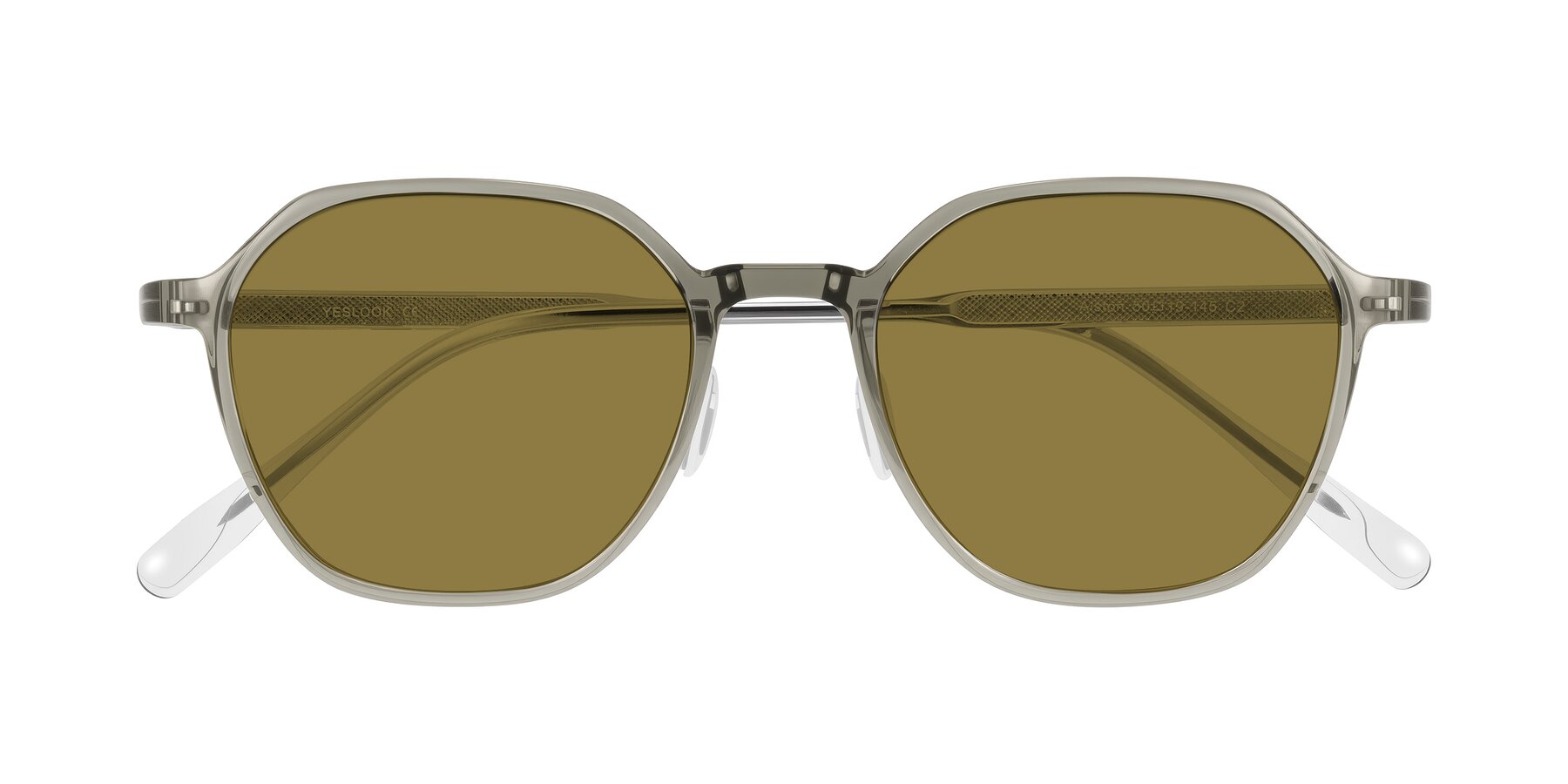 Folded Front of Alston in Light Green with Brown Polarized Lenses