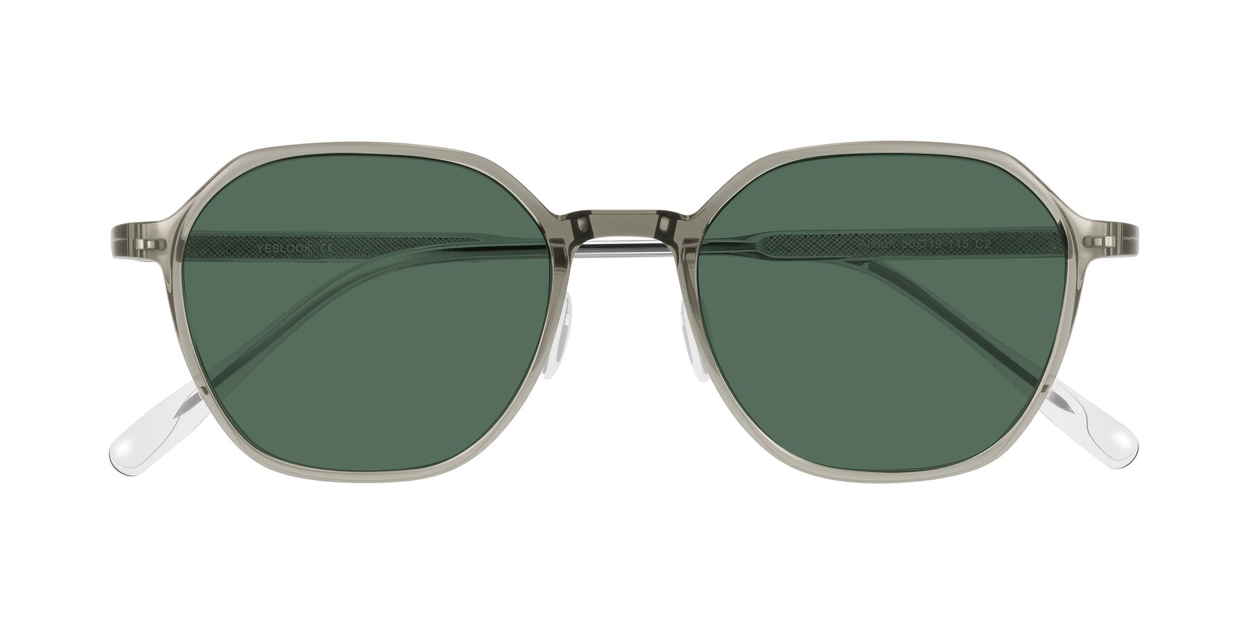 Folded Front of Alston in Light Green with Green Polarized Lenses