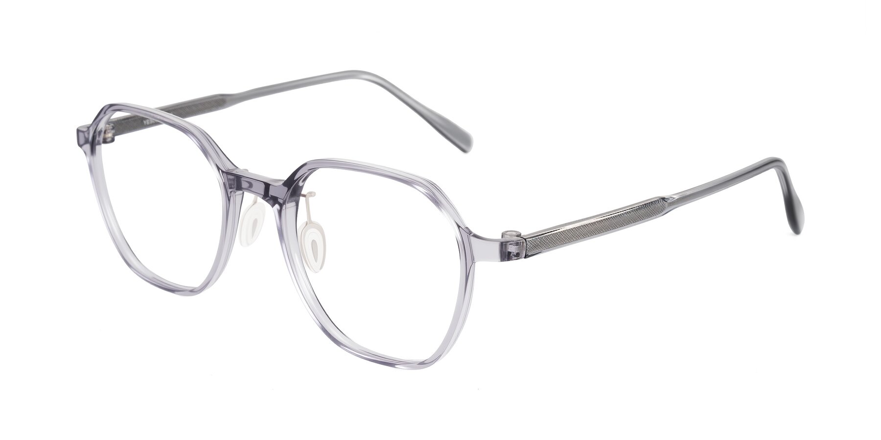 Angle of Alston in Light Purple with Clear Eyeglass Lenses