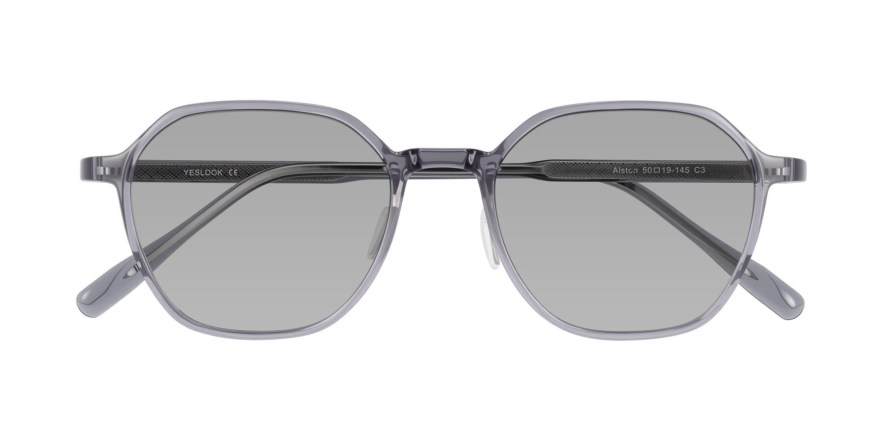Folded Front of Alston in Light Purple with Light Gray Tinted Lenses