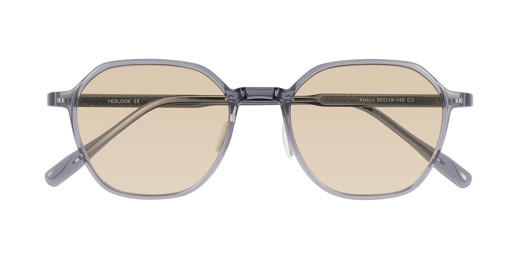 Folded Front of Alston in Light Purple with Light Brown Tinted Lenses