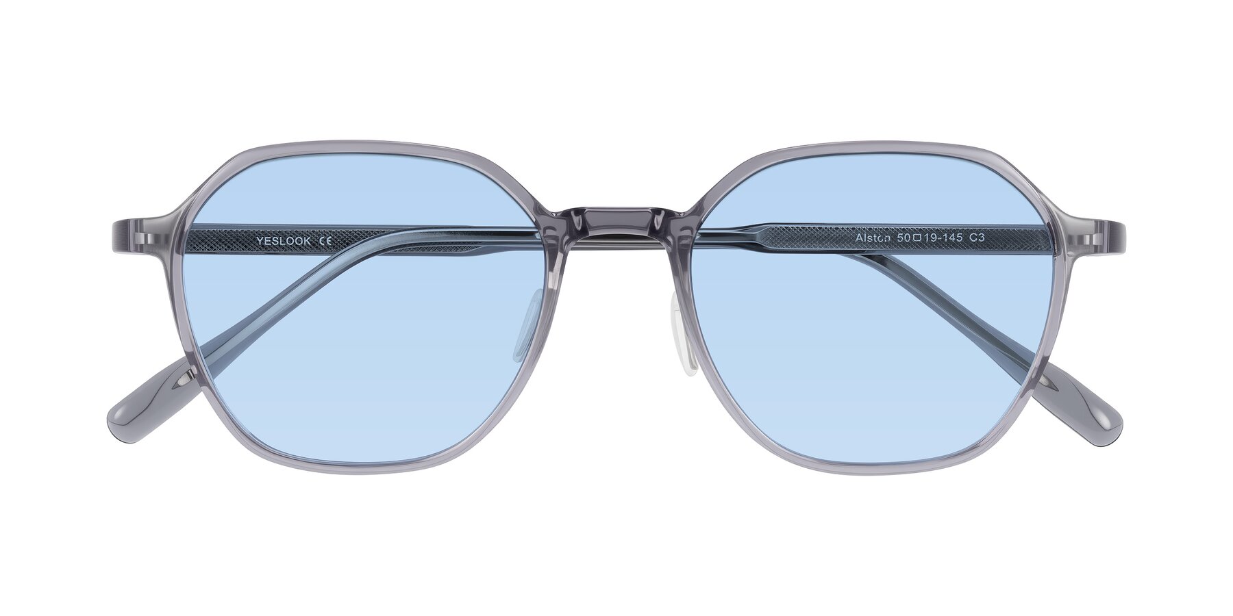 Folded Front of Alston in Light Purple with Light Blue Tinted Lenses