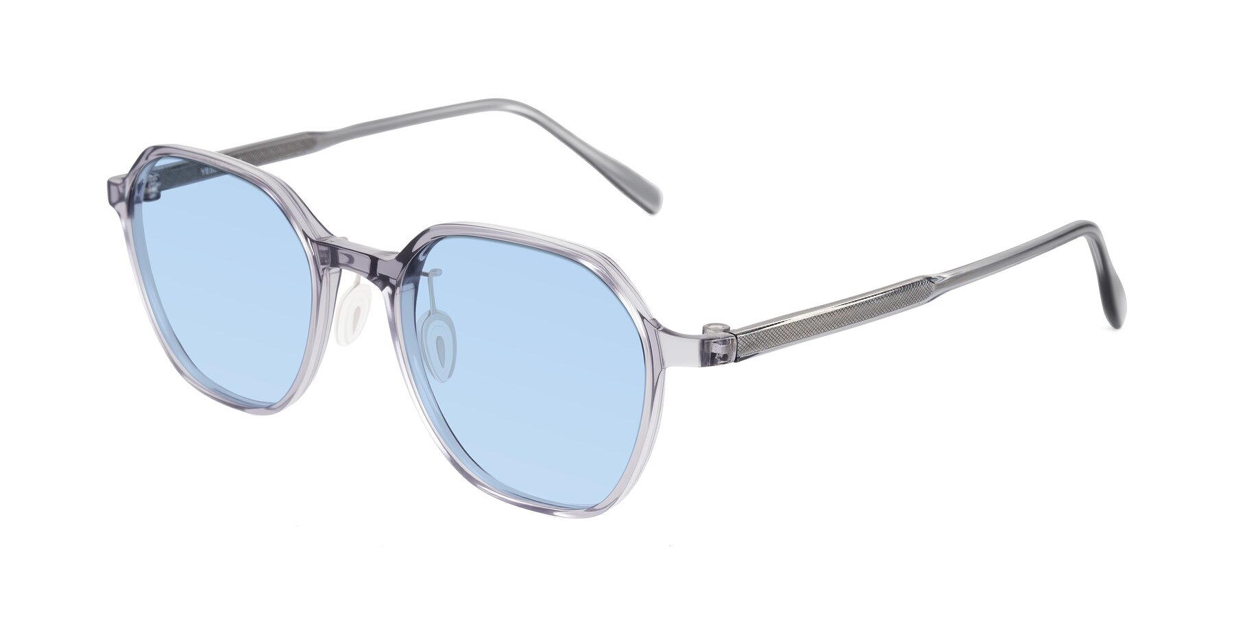 Angle of Alston in Light Purple with Light Blue Tinted Lenses