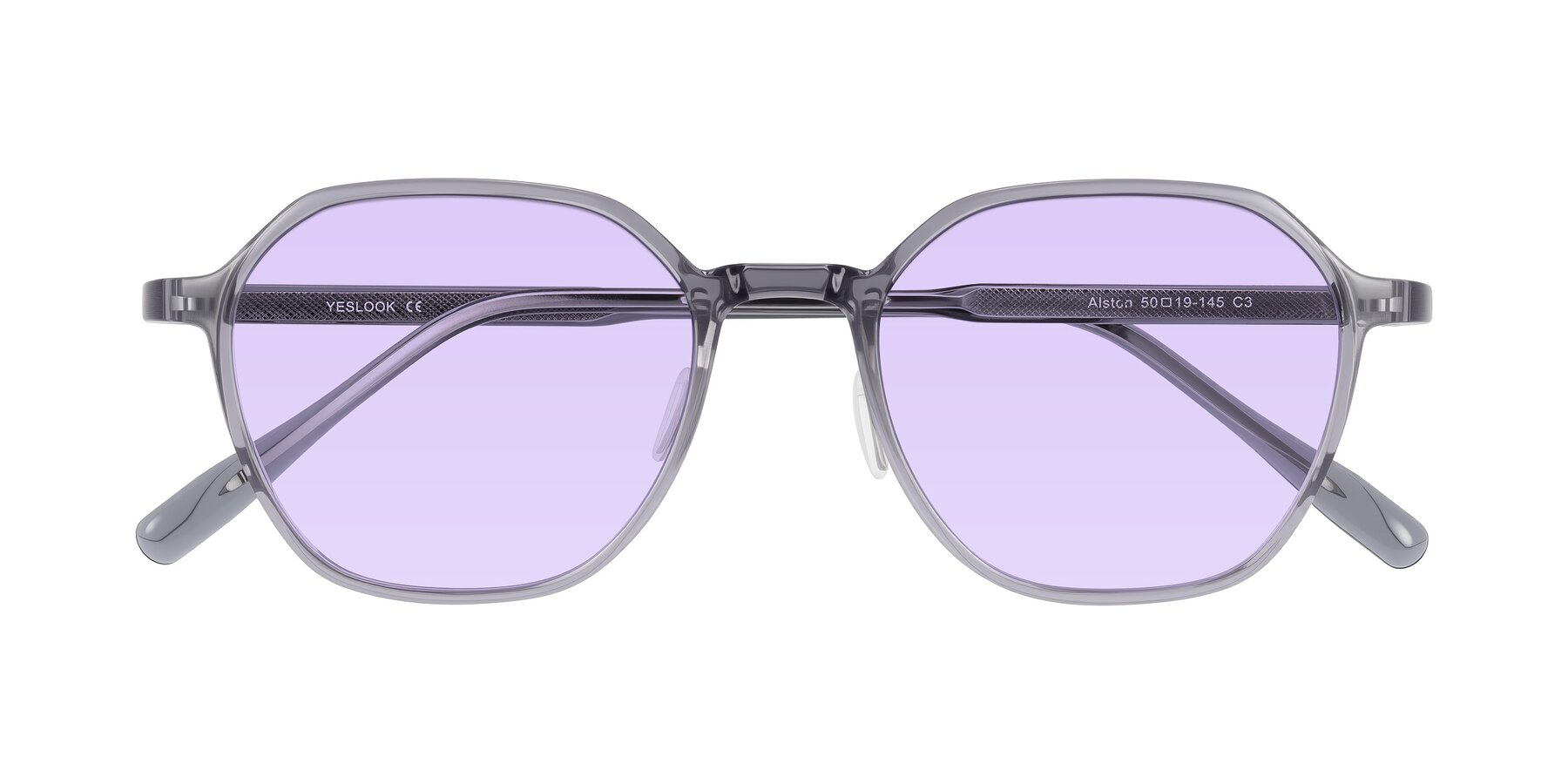 Folded Front of Alston in Light Purple with Light Purple Tinted Lenses