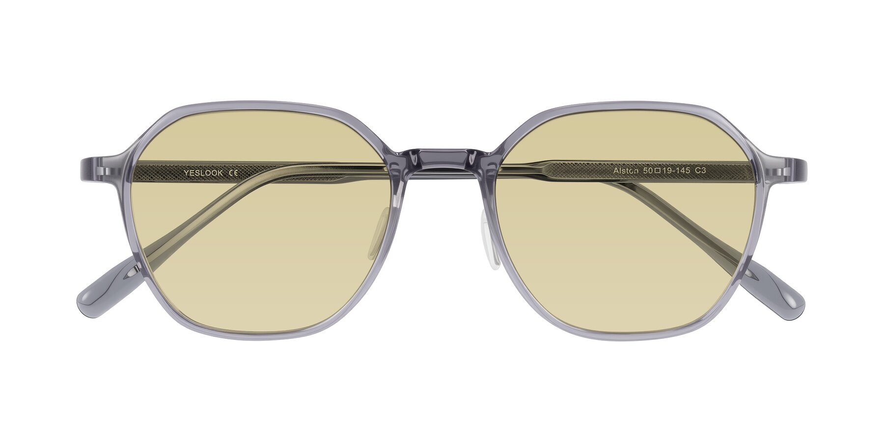 Folded Front of Alston in Light Purple with Light Champagne Tinted Lenses
