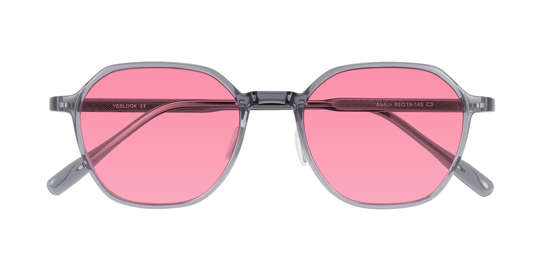 Folded Front of Alston in Light Purple with Pink Tinted Lenses