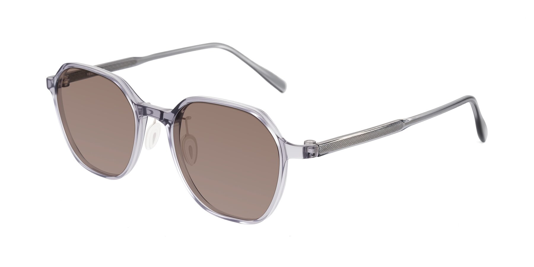 Angle of Alston in Light Purple with Medium Brown Tinted Lenses