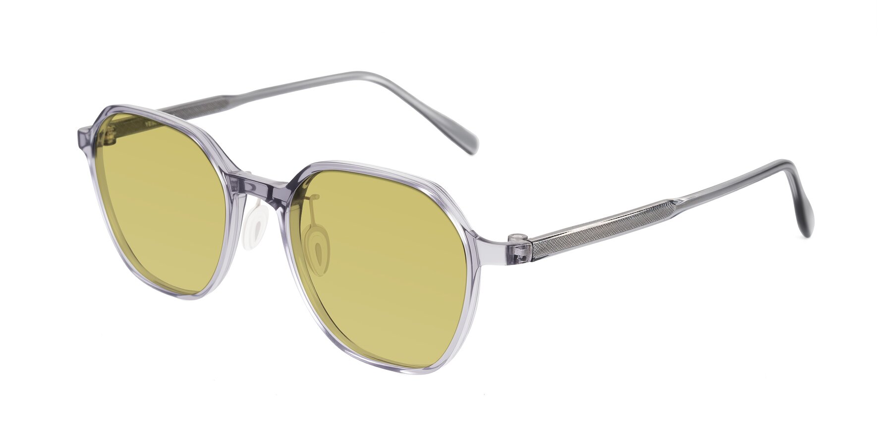 Angle of Alston in Light Purple with Medium Champagne Tinted Lenses