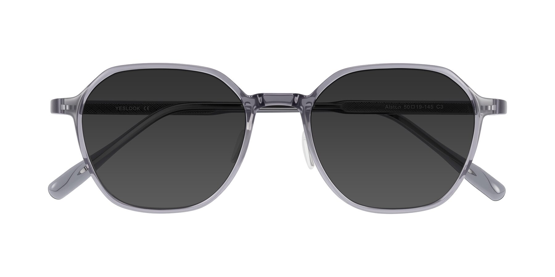 Folded Front of Alston in Light Purple with Gray Tinted Lenses