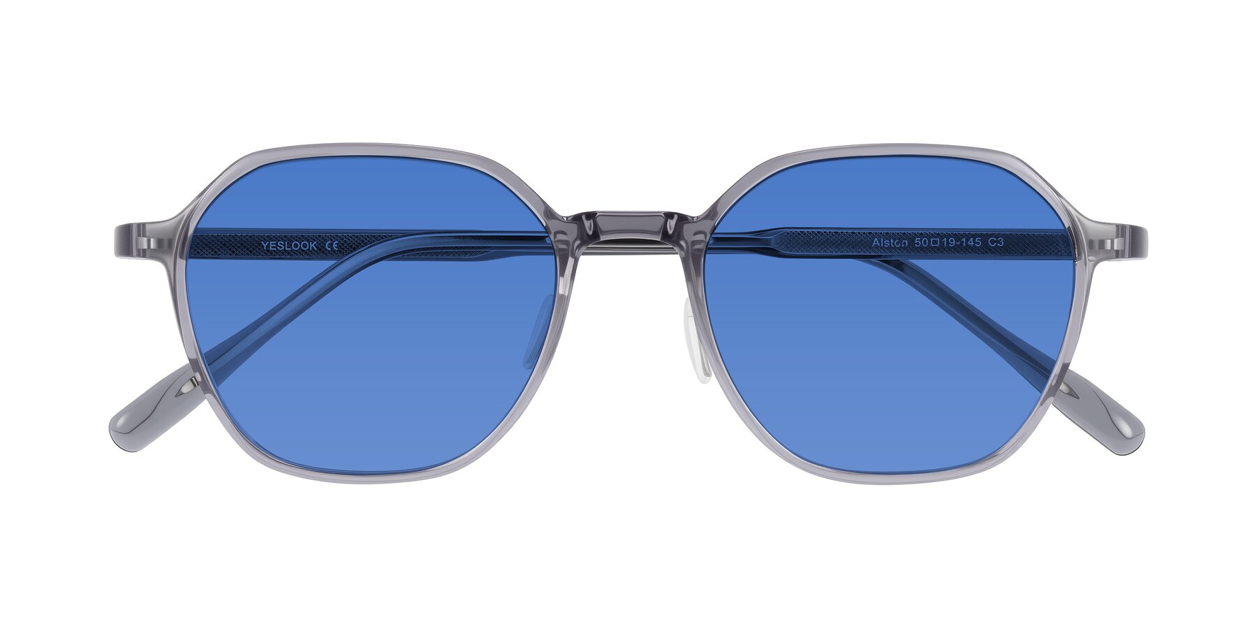 Folded Front of Alston in Light Purple with Blue Tinted Lenses