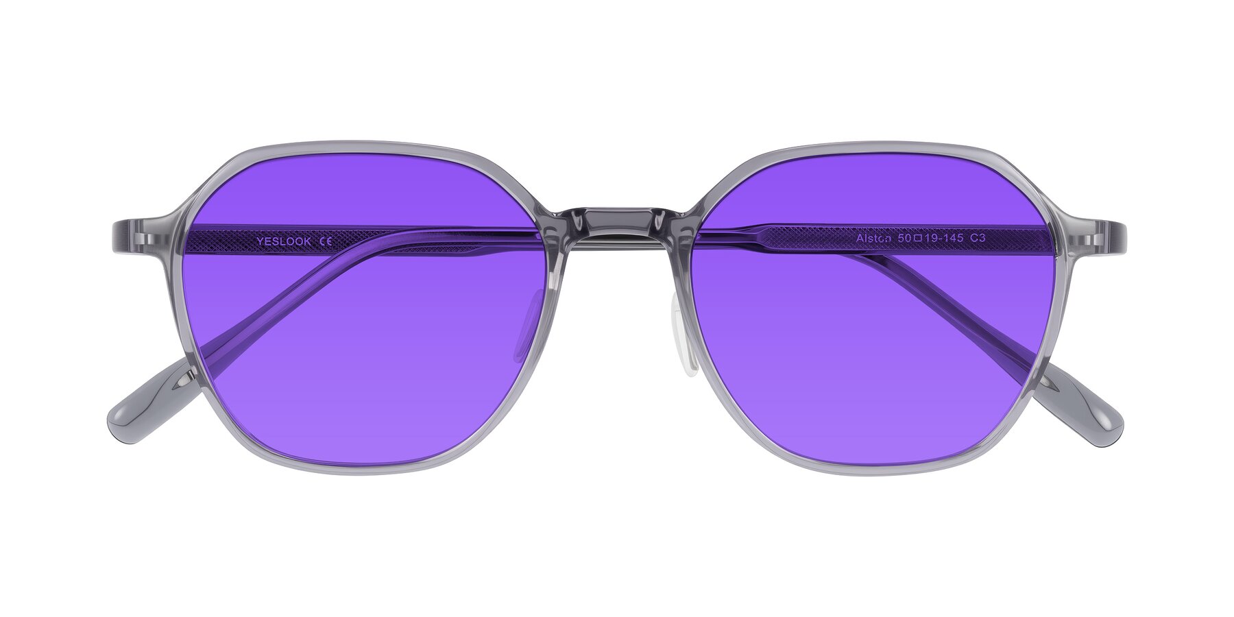 Folded Front of Alston in Light Purple with Purple Tinted Lenses