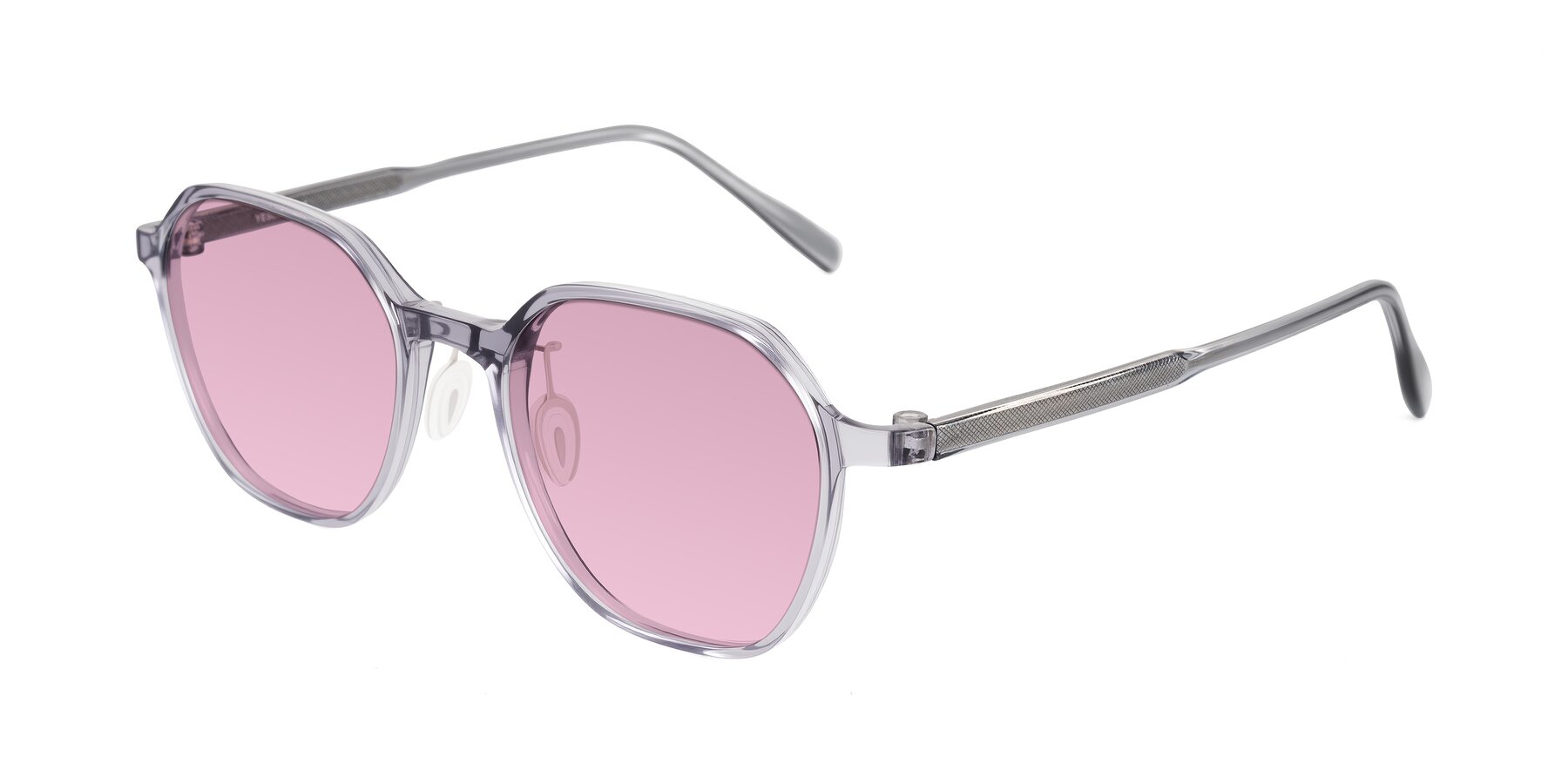 Angle of Alston in Light Purple with Light Wine Tinted Lenses