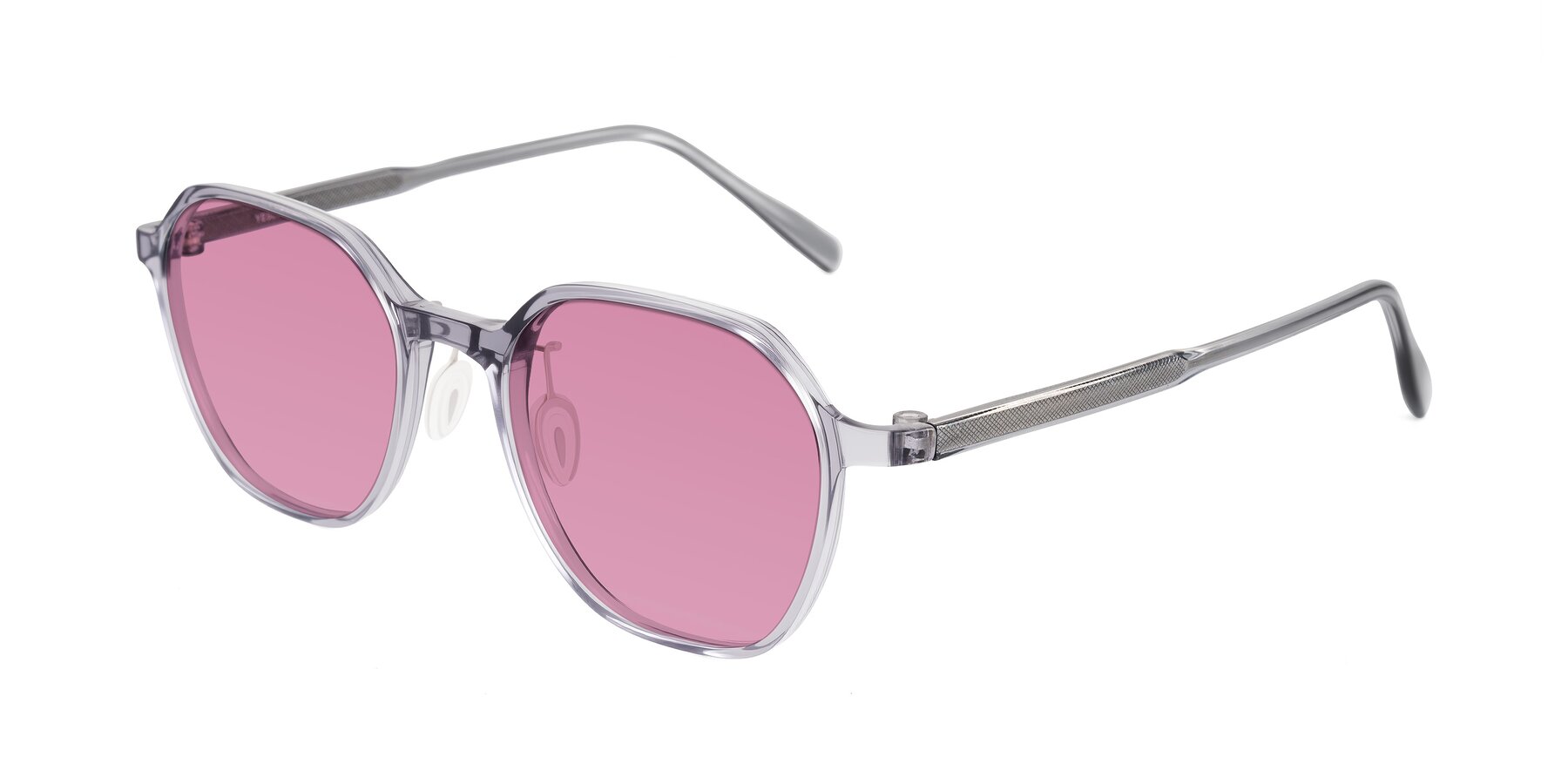 Angle of Alston in Light Purple with Medium Wine Tinted Lenses