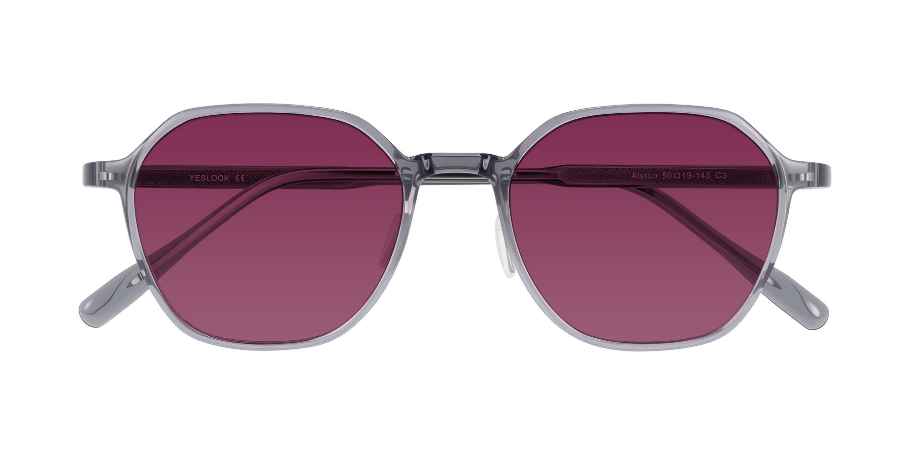 Folded Front of Alston in Light Purple with Wine Tinted Lenses