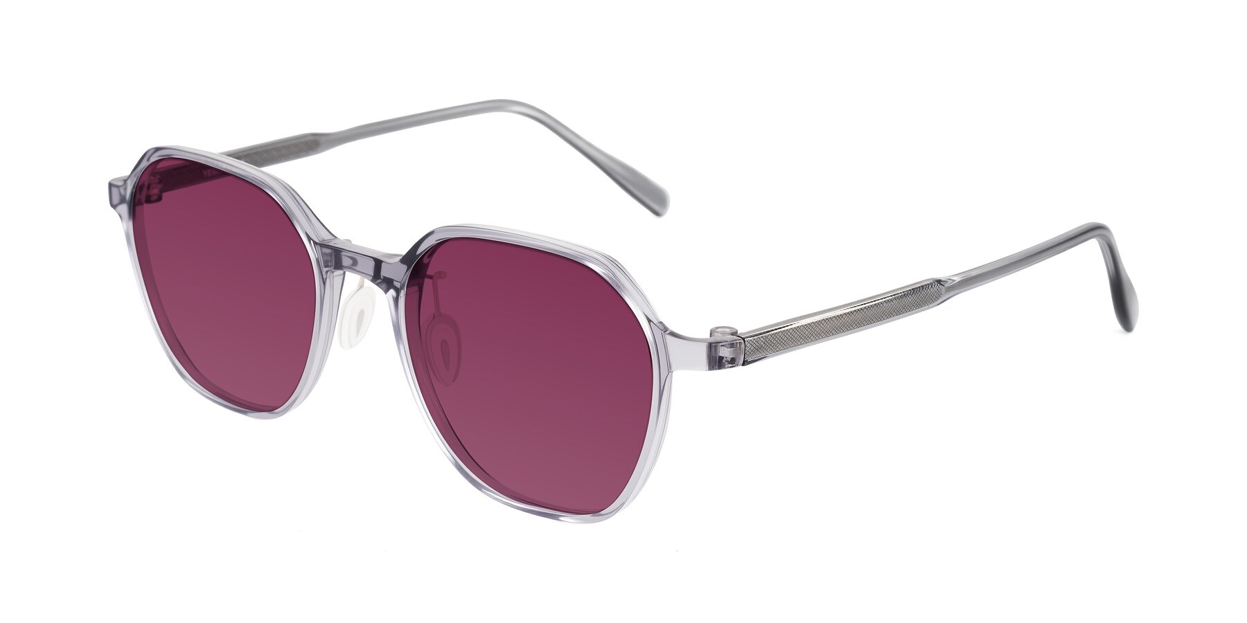 Angle of Alston in Light Purple with Wine Tinted Lenses