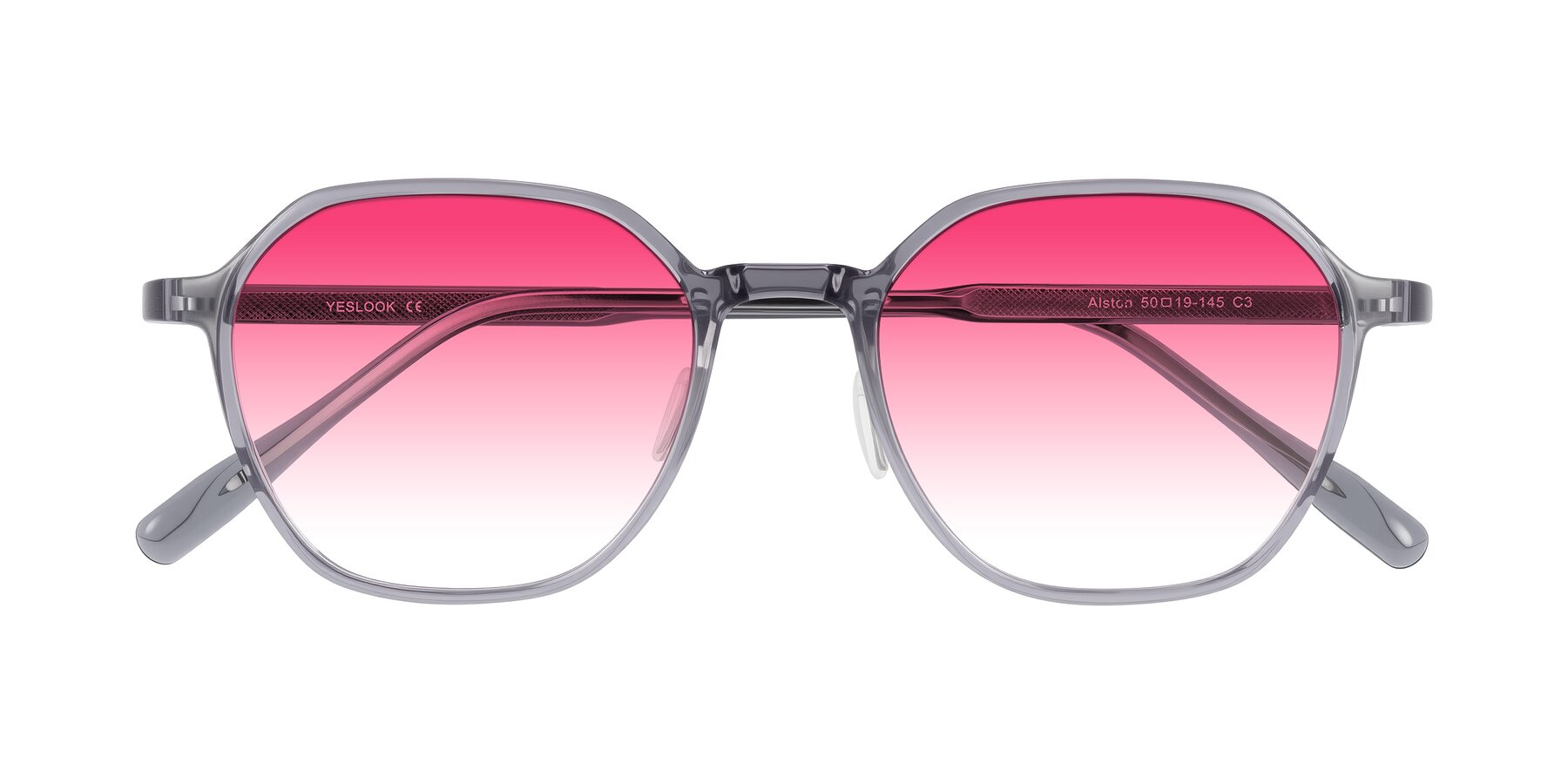 Folded Front of Alston in Light Purple with Pink Gradient Lenses