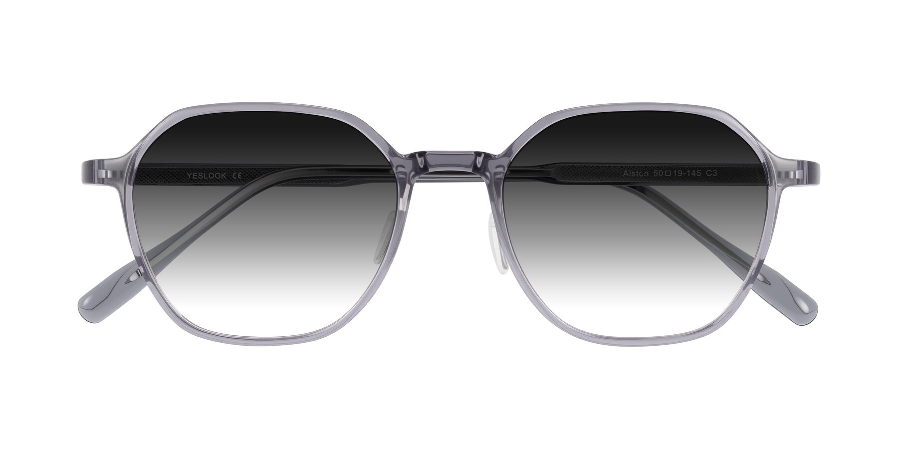 Folded Front of Alston in Light Purple with Gray Gradient Lenses