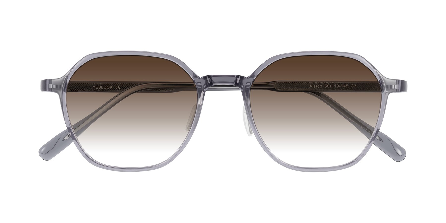 Folded Front of Alston in Light Purple with Brown Gradient Lenses