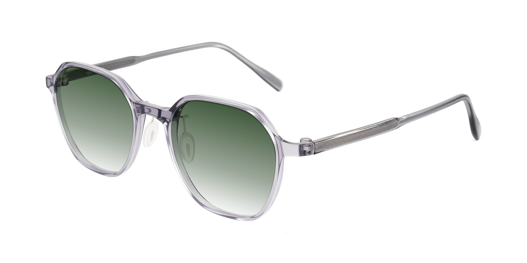 Angle of Alston in Light Purple with Green Gradient Lenses