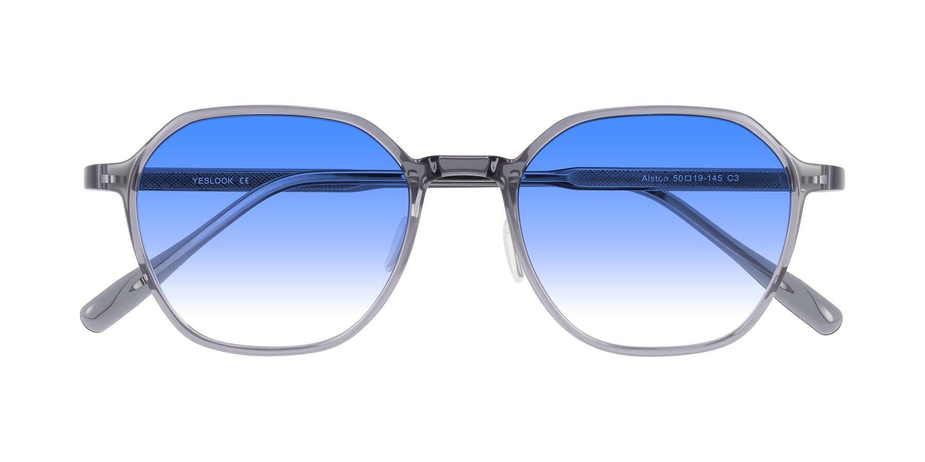 Folded Front of Alston in Light Purple with Blue Gradient Lenses